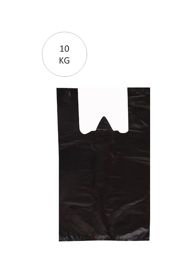 Siyah Atlet Poşet Orta Boy 29x50 Cm Takriben 850 Adet 10 Kg