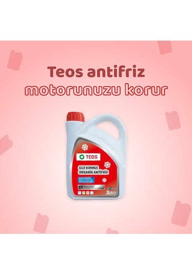 Teos -40 Derece Antifriz 3 L Kırmızı