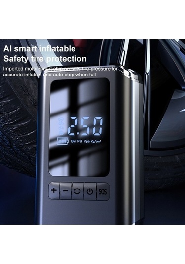 Supermarket1 Czk-5626 Araba Kablosuz Hava Kompresörü & Akıllı Lastik Pompası, Hızlı Şarj