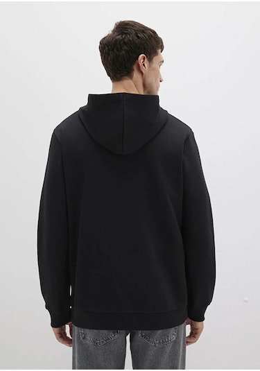 Mavi Kapüşonlu Full Siyah Erkek Sweatshirt M0s10423-900 Siyah
