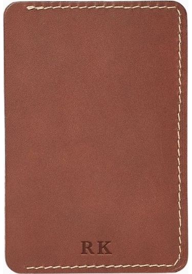 Ryoko Java Slim Wallet Tan Japon Deri Premium Unisex Cüzdan Kartlık Kahverengi