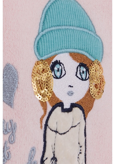 Breeze Kız Çocuk Triko Kazak Pullu Nakışlı Kız Baskılı 1.5-5 Yaş, Pudra Breeze Kız Çocuk Triko Kazak Pullu Nakışlı Kız Baskılı 1.5-5 Yaş, Pudra