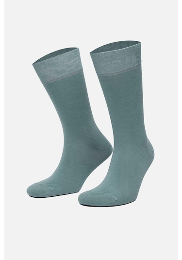 Mısırlı Erkek Organik Pamuklu Tekli Pastel Mavi Soket Çorap M 60000 Pm Mavi