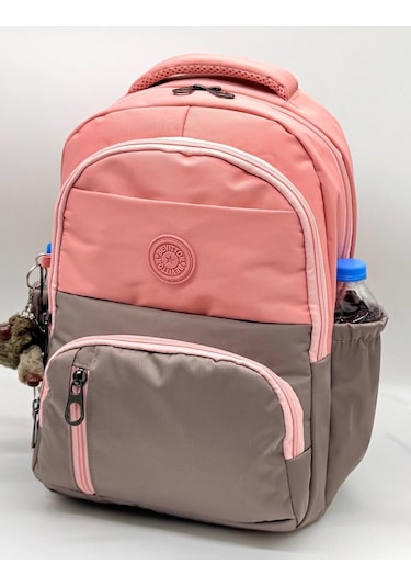 İlk Okul Çantası 3'lü Seti Unisex Çocuk İlkokul Çantası Bvt-8010 Pudra-vizon Pudra-taba