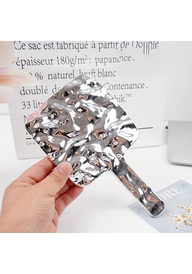 Topshop1 Elektrokaplama Tasarımı Hd Taşınabilir El Aynası Büyük Boy Gümüş Gümüşi