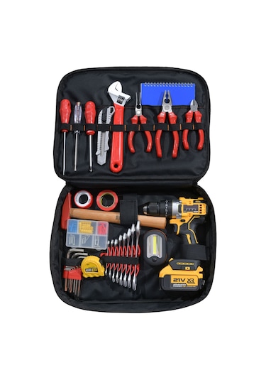 Elektronik El Takım Çantası M - Orta Boy, 19 Bölmeli, Dayanıklı Metal Fermuarlı