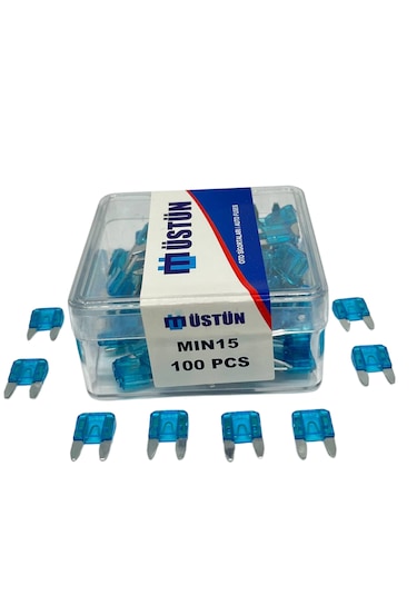 Mini Bıçak Sigorta 15 Amper 100 Adet Mini Boy Oto Sigorta 15a