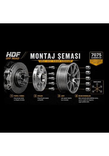 Opel Frontera 2024 - Opel Mokka 4x108 2 Cm - 2 Adet Spacer + Bijon Seti
