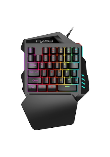 Yunboo Hxsj J50 Tek Elle Oyun Klavyesi Ve Fare Seti: 35 Tuşlu Rgb Aydınlatma, 5500 Dpı, 7 Tuşlu H300 Fare Diğer