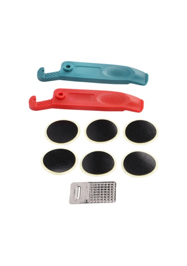 Geeroyoo Bisiklet Tamir Seti, Lastik Tamir Aleti, Kauçuk Patçalar, Çekiç Ve File İle Gluonsuz, Dağ Bisikletleri İçin, Dayanıklı Malzeme, Taşınabilir Yeşil Yeşil