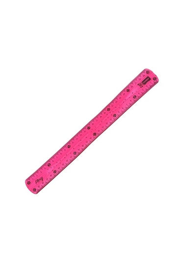 Flexıble Esnek Cetvel Kırılmaya Dayanaklı 30cm Fl-30 Pembe