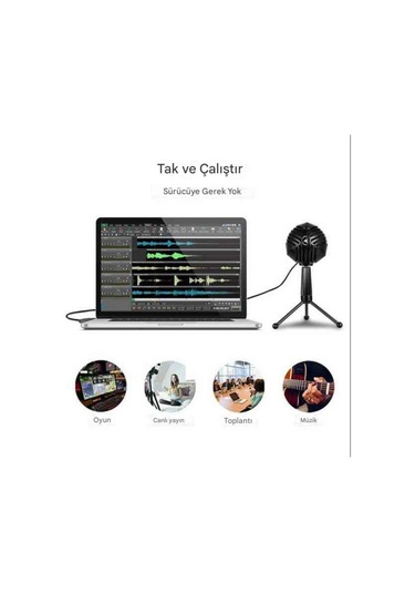 Gm-888 Profesyonel Oyuncu Kardiyoid Kondansatör Mikrofon