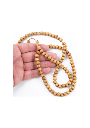 Meram Kavak 99luk Küre Kesim 7.5mm Namaz Tesbihi-açık Kahverengi Açık Kahverengi
