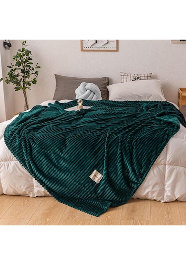 Yeşil Yatak Battaniyesi Yeşil Renk Yumuşak Flanel Battaniye Tek Kraliçe Kral Yataklar İçin Sıcak Kareli Mantas De Cama Thow Battaniye 120 200cm Yeşil