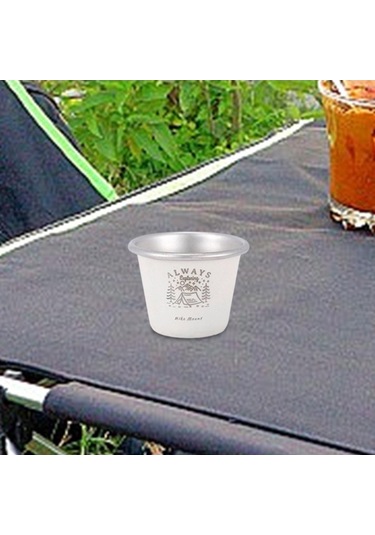 Pazly Kamp Kahve Kupa Bira Paslanmaz Çelik İçecek Süt Beyazı Bardak Beyaz