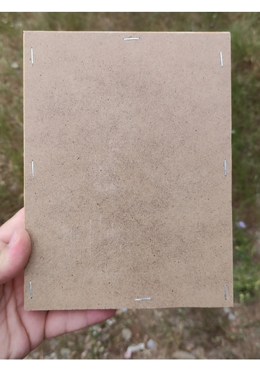 15x15cm Beyaz Ahşap Çerçeveli Pano Camsız - Arkalık Sabit