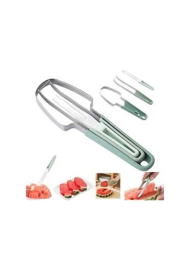 Ulzyvf Yeşil Soyucu Popsicle Paslanmaz Meyve Kesici Karpuz Dilimleme Çeliğim 3'ü 1 Arada Araçlar/ Yeşil