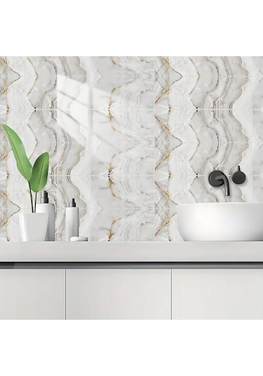 10 Adet 10x10 Cm Gri Beyaz Mermer Fayans Etiket Mutfak Dolap Banyo Ev Dekor Kendinden Yapışkanlı Kristal Sert Film Sanat Duvar Çıkartmaları 14 Diğer