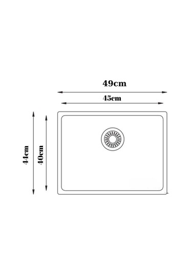 Krom Eviye 12 4045R12 Polisajlı Handmade Mutfak Eviyesi 40 x 45