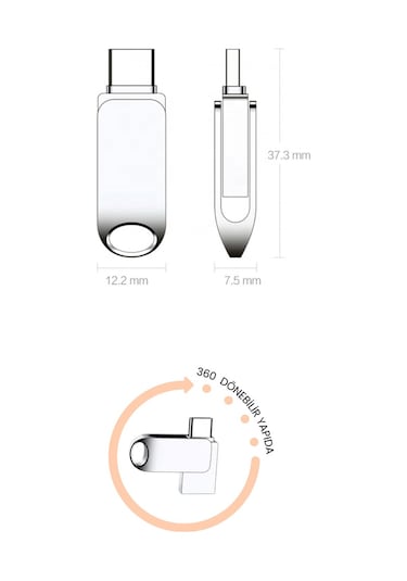 Sprange 64 Gb Flash Bellek Usb 3.2 Ultra Typec Otg Android/pc/Apple Uyumlu iPhone 15/16/17 Ipad Tak Çalıştır