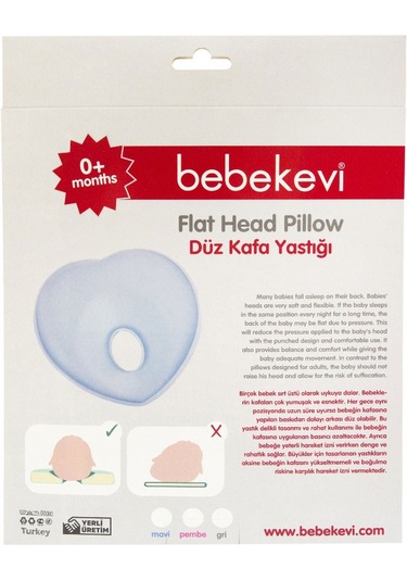 Bebekevi 1059 Düz Kafa Yastığı 0+ Ay Pembe