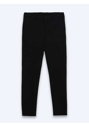 Kip Siyah Çizgili Modern Fit Örme Takım Elbise