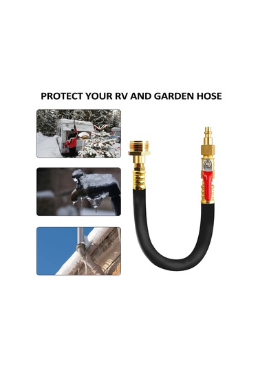 Tenfowee Karavan Kışlık Donanım Seti: 12 İnç Hava Kompresörü İçin Altın Renkli Metal Hızlı Bağlantı Adaptörü