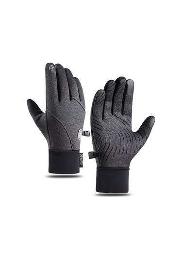 Sıcak Kış Eldivenleri - Dokunmatik Ekran Uyumlu Gri