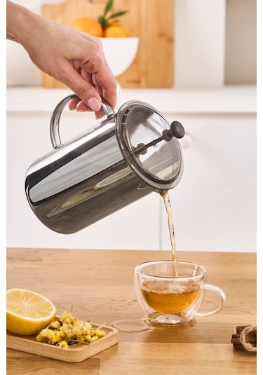 Karaca Alina French Press Gri 800 Ml Gri