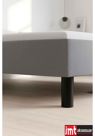 İmt Aksesuar10 Cm M8 Diş Silindir Mobilya Koltuk Kanepe Baza Ayağı Siyah