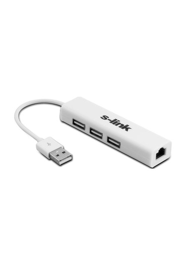 S-Link Sl-U602 USB 2.0*3 Port Hub + Rj45 Ethernet Çevirici