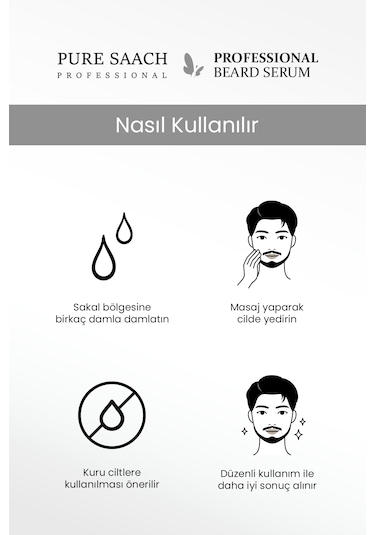 Pure Saach Professional Sakal Bakım Serumu 40 ML