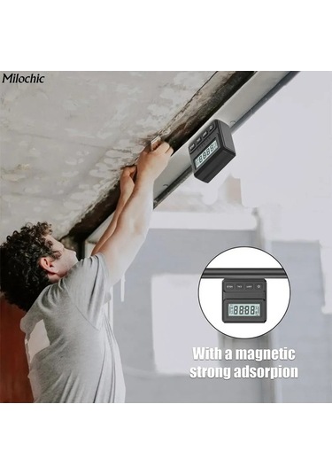 Ulzyvf Dijital Açı Ölçer - Yüksek Güçlü Abs Malzeme, Hassas Ölçümler İçin Dayanıklı