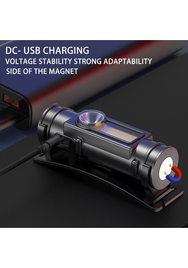 Shineyee Usb Şarjlı 30w Xpe 25w Cob Led Feneri, 2 Işık Modu, 180 Döner, 1.5-2 İnç Borular İçin Utv Atv Araçlar İçin Su Geçirmez