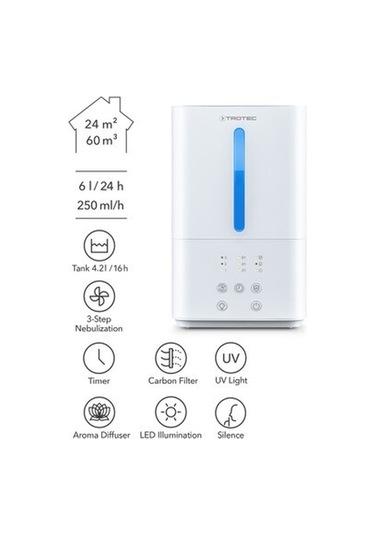 Hava Nemlendirme Cihazı Trotec B 3 E, Karbon Hava Filtreli , Uv Lamba Ve Aroma Difüzörü