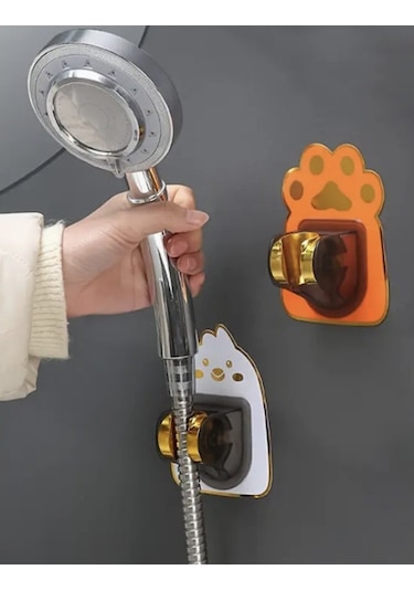 Brokoli Home Banyo Duş Başlığı Tutucu Yapışkanlı Hayvan Figürlü Hareketli Duş Başlığı Tutucu Diğer