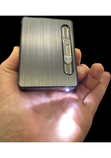 Silvio Monetti Füme Otomatik Şarjlı Çakmaklı Tabaka 109502