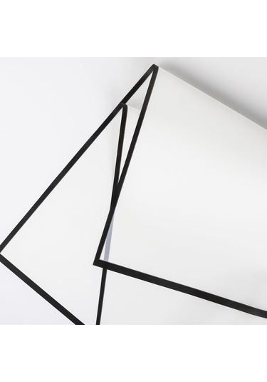 Çiçek Ambalaj Kağıdı - Beyaz - Siyah Kenarlı - 5 Adet - Mat Opp 5