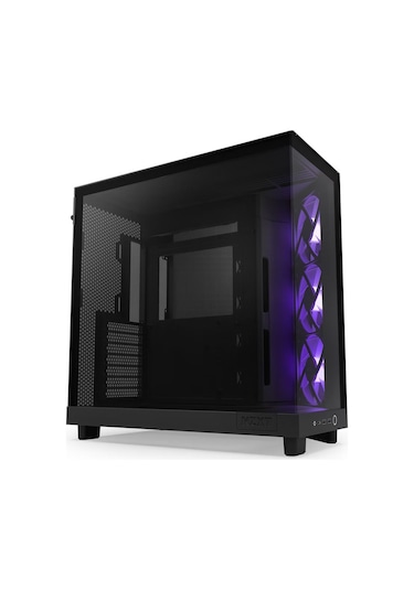 Nzxt H6 Flow CC-H61FB-R1 RGB 3 x 120 MM Atx Oyuncu Kasası Siyah