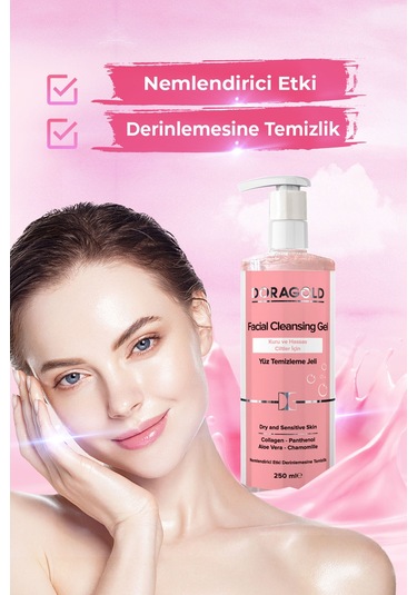 Doragold Kuru ve Hassas Ciltler İçin Yüz Temizleme Jeli 250 ML