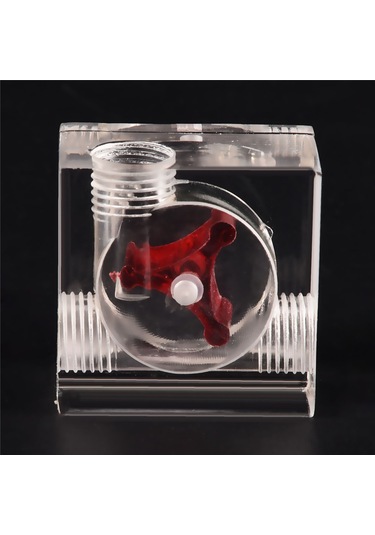 Kosona Bilgisayar Sıvı Soğutma Akış Ölçer, 3 Kanallı Kare Tipi, Akış Hızı Ve Durumu Gözlem, Akrilik Malzeme, Kolay Kurulum