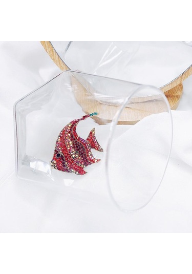 Kadınlar İçin Zarif Tropikal Balık Broş Büyük Sevimli Hayvan Broş Parti Ceket Takı Moda Aksesuarları