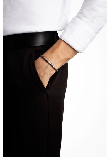 Poseidon 21 Cm Çelik Erkek Bileklik Gri