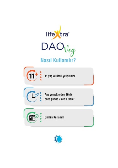 Lifextra Dao Veg Takviye Edici Gıda 60 Tablet