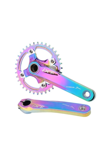 İxf 32t Tek Yaprak Aynakol Seti Göbek+aynakol+yaprak 104 Bcd Bisiklet Krank Seti Rainbow Renk