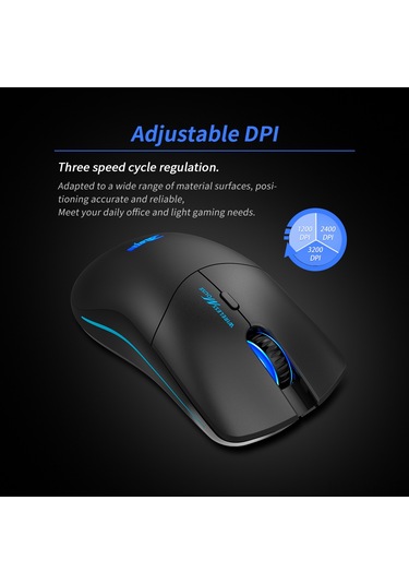 Vkemall Zelotes F-22 Kablosuz 6 Tuşlu Oyun Faresi - 3200 Dpı Ayarlanabilir, Ergonomik Tasarım 001