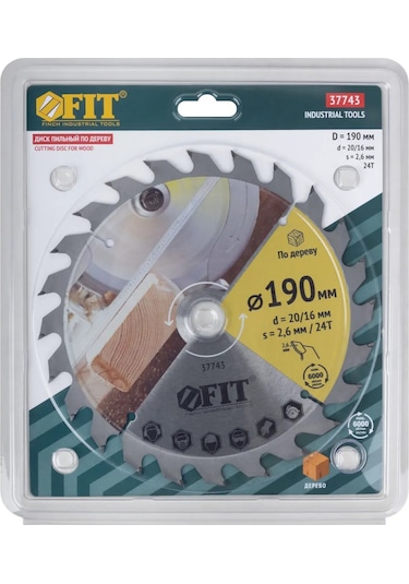Fıt Fınch Industrıal Tools Fıt Ağaç Testere Diski 190 X 20/16 Mm 24t 169477488