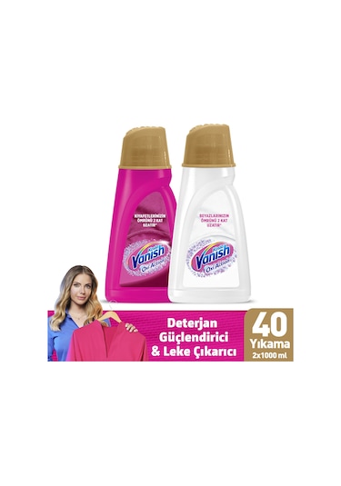 Vanish Kosla Oxi Action Gold Sıvı Leke Çıkarıcı Renkliler İçin 1 L + Beyazlar İçin 1 L
