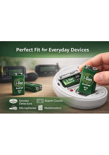 I-gen 6f22 Ecocell 9v Pil 9 Volt Kare Pil 1 Adet