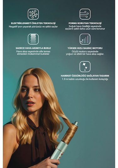 Homend Hairmony 4606h Plus Saç Kurutma ve Şekillendirme Seti Su Yeşili